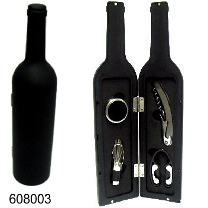 Garrafa Kit Vinho com 4 Peças