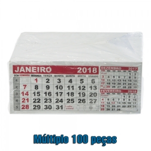 Folhinha Calendário 2018